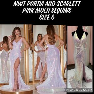 NWT Portia and Scarlett multi pink sequins size 6